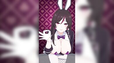 Dirty, Busty Bunnys Sisters Air Handjob Temptation Masturbation Game