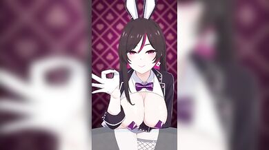 Dirty, Busty Bunnys Sisters Air Handjob Temptation Masturbation Game