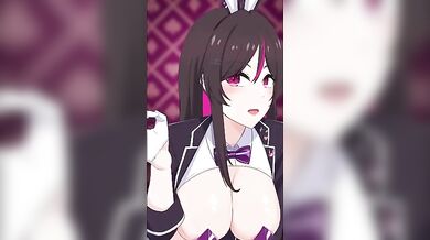 Dirty, Busty Bunnys Sisters Air Handjob Temptation Masturbation Game