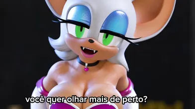 Redmoa is doing a titjob on Rouge in this Brazilian Portuguese language porn video