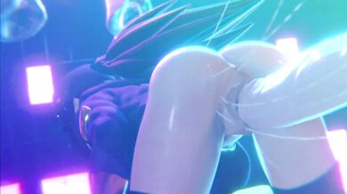 A hot and sexy Akali is getting fucked by a big cock in the ass while she moans with pleasure, her tight pussy dripping wet