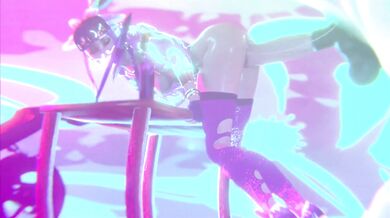 A hot and sexy Akali is getting fucked by a big cock in the ass while she moans with pleasure, her tight pussy dripping wet