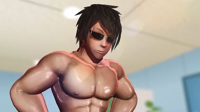 Watch the Kantai collection Shiranui Mens Swimsuit Challenge where they compete to see who has the best beach body and sexiness