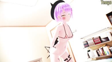 Sexual adventure of a big-titted demoness with giant insects!