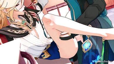 Kaveh Alhaitham gets fucked by 3 women at once