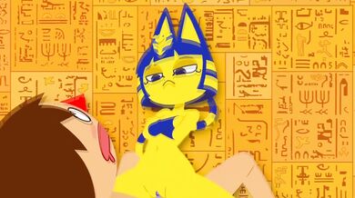 Watch as the lovely Ankha crosses paths with a variety of sexy animals in Ankhas Animal Crossing