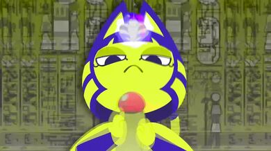 Watch as the lovely Ankha crosses paths with a variety of sexy animals in Ankhas Animal Crossing