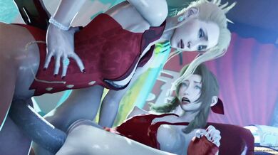 Sexy Gaming Adventures: Scarlet and Aeriths Hentai Blackout with Jr