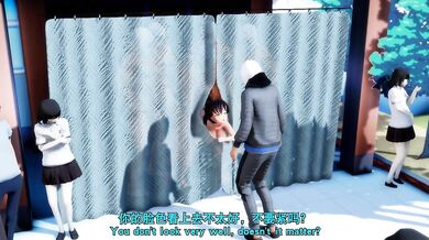 The hot teacher takes her students to the classroom after the school festival and begins to teach them a lesson they wont forget!