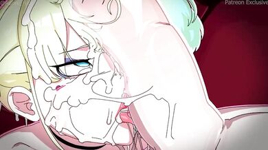 Harley Quinn gets a hardcore cumshot from Adore Nice in this HENTAI PORN video!