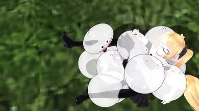 Magical Neru Petrifies Meiko and Her MMM