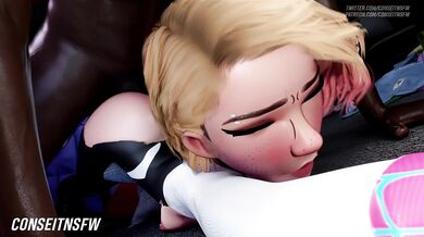 Spider Gwen Burning The Midnight Oil [Blacked][Conseitnsfw]