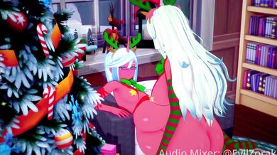 Santas Helper - Scantily Clad Mistress Stuffed with Stockings, Delightfully Pounded!