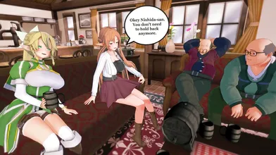 Husband and Wife get NTRd by a Game Character in Bedroom