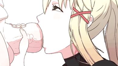 In the dark, his cock gets sucked by a mysterious lady