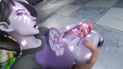 Sexy Britches Bombshell and Dark Cutie Fucking [Scared of Worms] [No Water Melons]