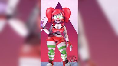 The Circus Baby Sensually Cuddles With Her Toy Clown in her New Job