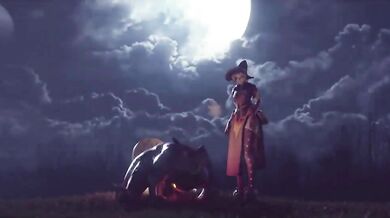 The Haunted Cemetery of Mercy, where a Halloween fuck between Yeero and his sexy mistress will leave you screaming for more!