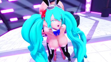 Hentai Orgy with Miku-Miku and Inverted Bunnysuits in HMV [Miku Orgy] [Inverted Bunnysuits]