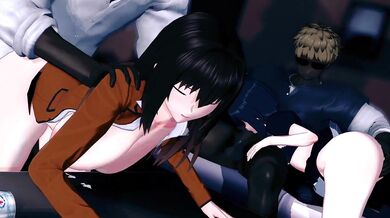 Aiko Aozaki and Alice Kuonji have a steamy lesbian threesome