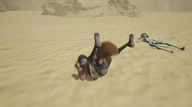 A hot blonde babe is being fucked in every hole by a group of horny guys on an alien planet!