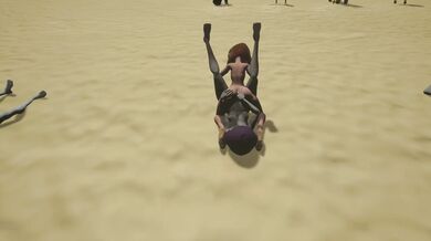 A hot blonde babe is being fucked in every hole by a group of horny guys on an alien planet!