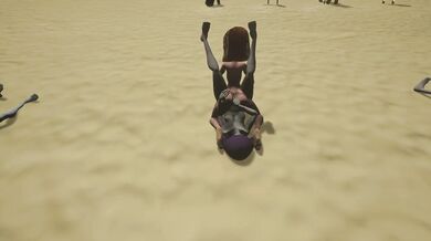 A hot blonde babe is being fucked in every hole by a group of horny guys on an alien planet!