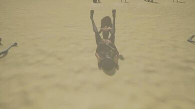 A hot blonde babe is being fucked in every hole by a group of horny guys on an alien planet!