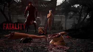 Fulfilling fantasies! Kenshis second fatality remake on naked Kitana with live cam show