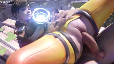 Tracer Gets Blacked Outdoors in a Steamy Sex Scene