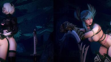 This is a hot porn scene with two girls, Tira and Bouquetman, who are enjoying themselves in the bedroom