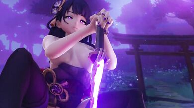 Ride the Dragon of Genshin Impact with Shogun, Raiden, Baal and their Huge Cocks!