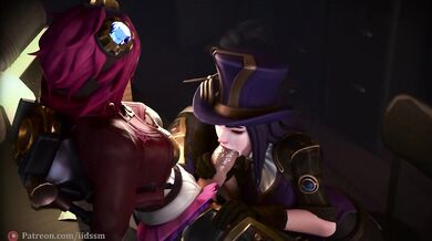 A sunny day at the park turns steamy when Caitlyn, Kiramman and Vi engage in an outdoor blowjob session that leaves them all breathless (literally)!