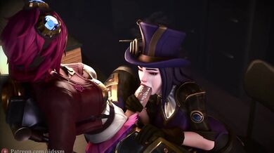 A sunny day at the park turns steamy when Caitlyn, Kiramman and Vi engage in an outdoor blowjob session that leaves them all breathless (literally)!