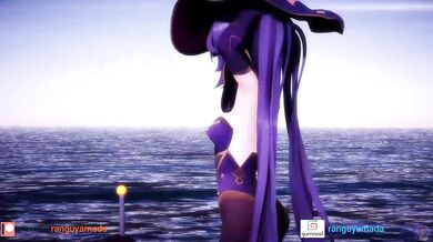 Sexy Mona Genshin Impact Booty Shaking Ass Dance - MMD Hentai Animation Video!