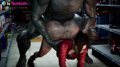 Claire Redfield gets pounded by Mr X in a 4K ultra high definition midnight scene that is not safe for work