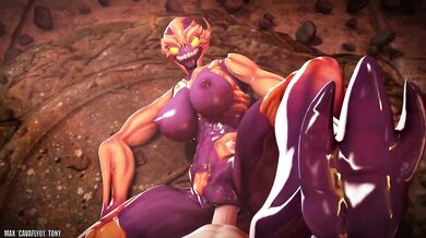 A sexy young woman finds herself trapped in a world of monstrous creatures, where she must use her wits and body to survive