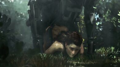The sexy huntress Aloy and her stalker from the Dirty series have a passionate encounter in the forest