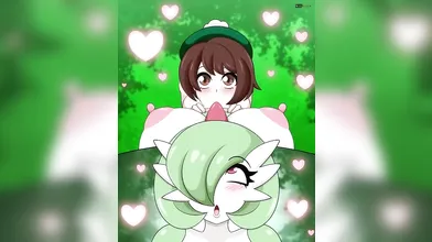 Watch as the Gardevoir succumbs to her intense horniness and takes a huge load of cum in her mouth!