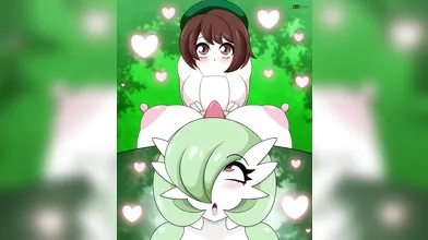 Watch as the Gardevoir succumbs to her intense horniness and takes a huge load of cum in her mouth!