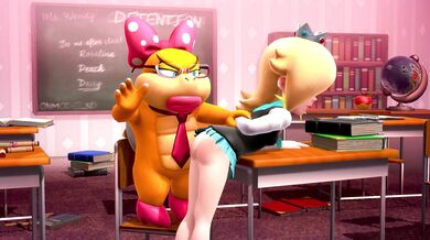 ------------------------ Watch as the buxom blonde, Rosalina Schoogirl, gets spanked without her panties on