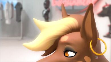 Watch as PinkLagoon, the brand new bitch at work, gets a big day full of sexual adventures with her sexy coworkers in this feral HMV porn video!