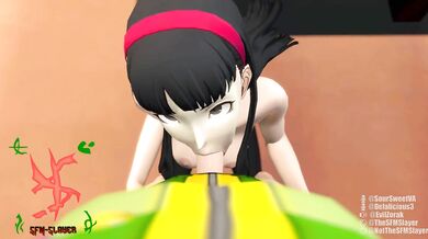 Persona 4: Futa Chie and Female Yukikos Sexual Hospitality