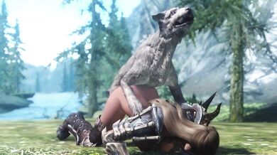 The Elder Scrolls V: Skyrim - On Dog Cock In Woman Fighter (￥ ´д` )