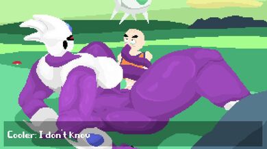 Watch as Krillin gets groped by Coolers sexy, slippery fingers!