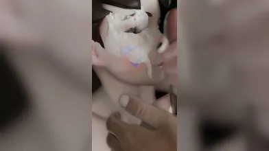 Dva goes from a shy girl to an explosive Eye-Shot when she gets bulged by Sigma!