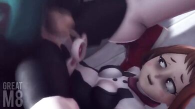 Watch the hot scene of Deku, Ochaco and Great M8 in action as they pile drive each other into ecstasy!