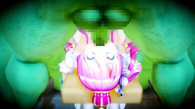 Luna gets her mouth fucked by Orcs