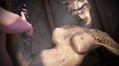 The Sultry Argonian and the Lustful Human