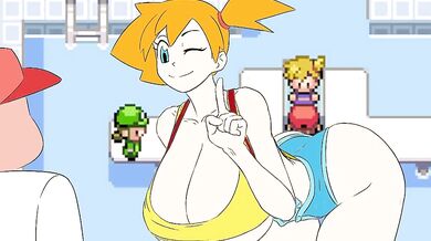 Misty, the Gym Leader, loves to suck dicks and anything goes in this hentai porn video